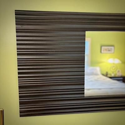 Matching modern bedroom set - 2 nightstands, bureau, dresser, wall mirror
