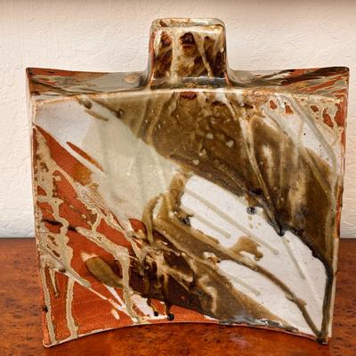 Mid-Century Rectangular Ceramic Vase