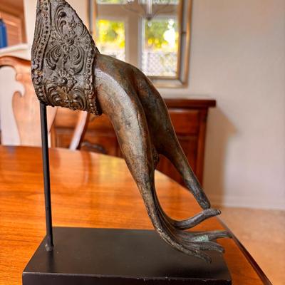 Vintage Hand Of Buddha Vitarka Mudra Antique Bronze Reproduction