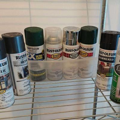 Collection Of Various Spray Paints And Spray Finishes