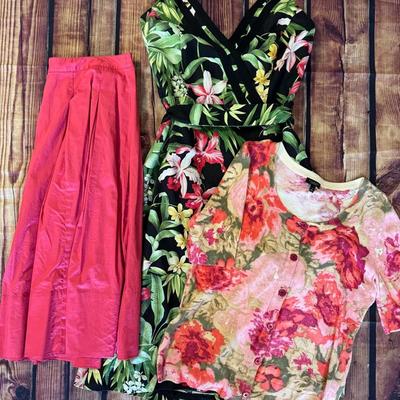 Women’s Floral Lot: “Tommy Bahama” & “Talbots” 