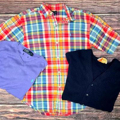 "Ralph Lauren" and "Jantzen" Polos and a Sweater