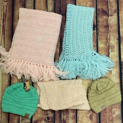 “C.C.” Beanies and Knitted Scarves 