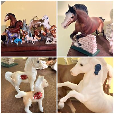 Plastic And Glass Horses 