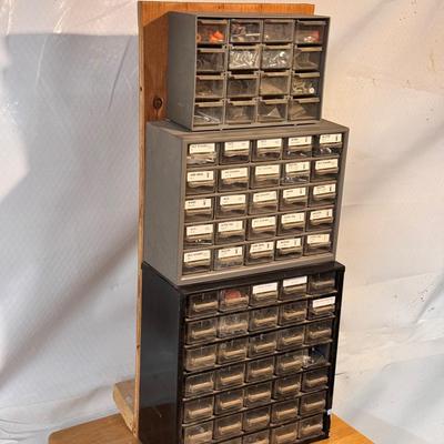 (3) Hardware Caddies With Contents 