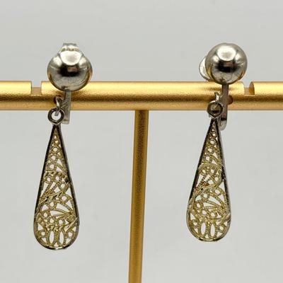 Vintage Sterling Silver Stamped Earrings