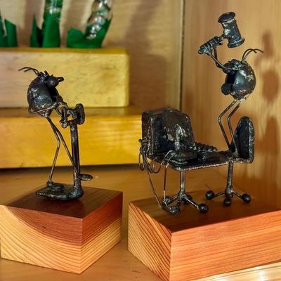 (2) Original Flea Metal Sculptures 