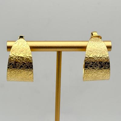 Vintage Trifari Hoop Earrings 