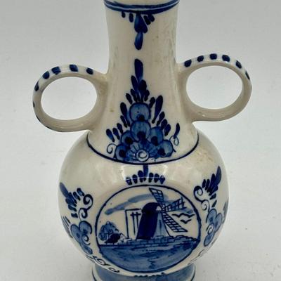 Hand Painted Delft Vase