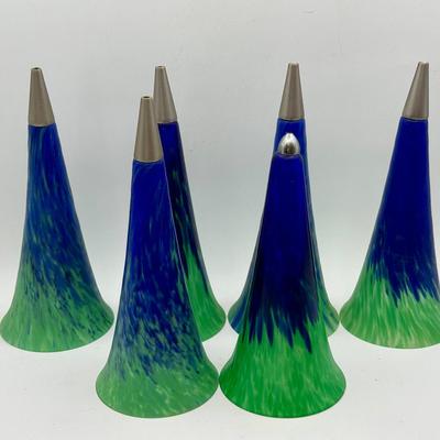 (6) Venic Glass Handmade In Italy Sconces