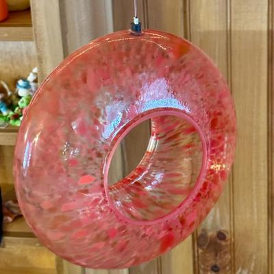 Round Glass Bird Feeder/Sun Catcher