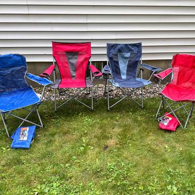 (4) Folding Camp Chairs 