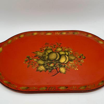 Hand Decorated By Ruth Wyman Of Greenfield MA Platter