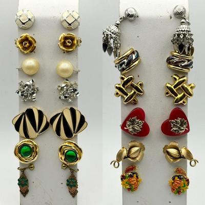 Vintage Clip On Earrings Lot