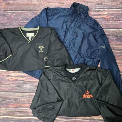 "Rawlings," "Cutter & Buck," and "Sunderland"
