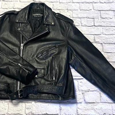 “Unik” Black Leather Motorcycle Jacket