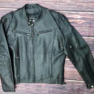 "WildWear" Genuine Leather Biker Jacket 