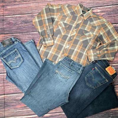 "Roper," "Rock N Roll,” "Wrangler," & "Levi's"