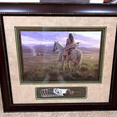 Robert Duncan Native American Print with Feather