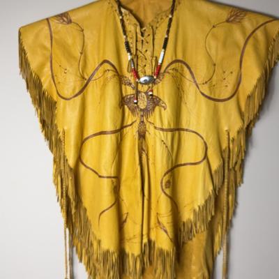 Du Sault First Nations Deerskin Poncho 