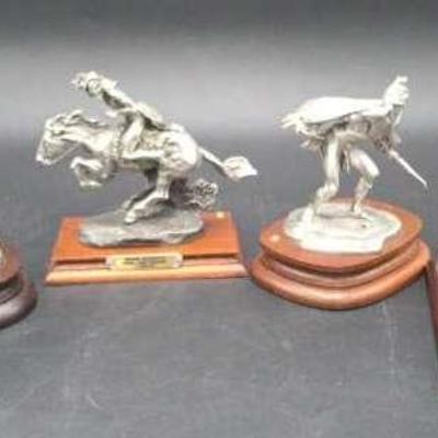 Chilmark Fine Pewter - "Mandan Hunter, Kick, The Cheyenne, Dance of the Eagles Cree, The Chief"