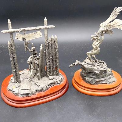 Chilmark Fine Pewter Sculptures - "Sacred Ground Reclaimed, Eagle Catcher"
