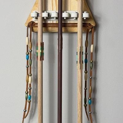 Three Decorative Arrows with Quiver Wall Decor 