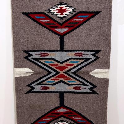 Handwoven Wool Navajo Style Rug
