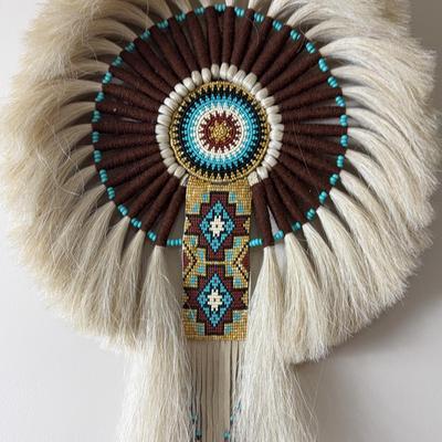 Native American Beaded Horse Hair Bustle 