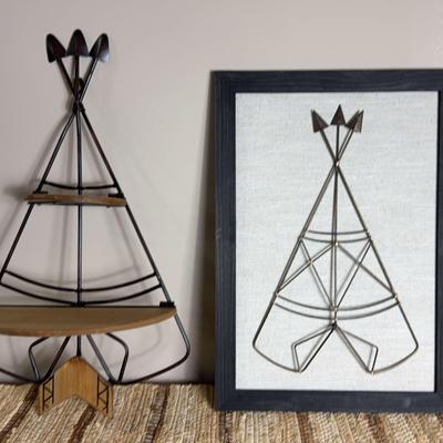 Metal Art - Arrow & Teepee - Wall Decor