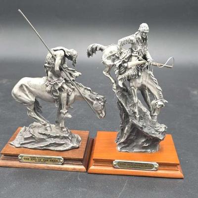 Chilmark Fine Pewter Sculptures - "The End of the Trail, The Mountain Man" 