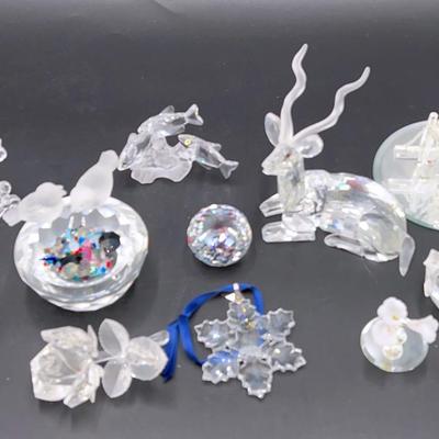 Crystal Figurines Many Swarovski Pieces