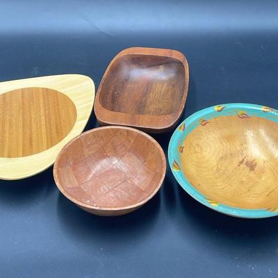 Bamboo Serving Bowls And Plate