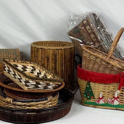 Lot of Wooden Baskets