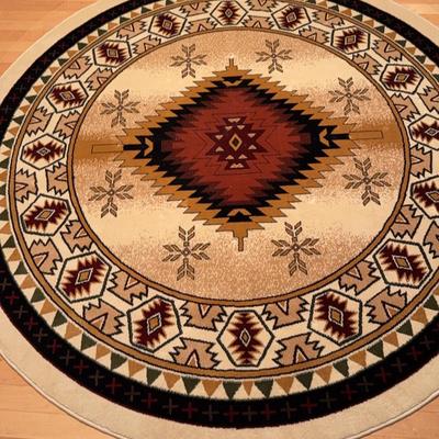 Southwestern Style Circular Rug - Made in Israel 