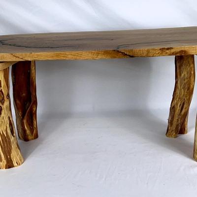 Hand Made Log Bench