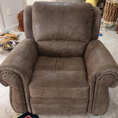 Suede Leather Recliner 