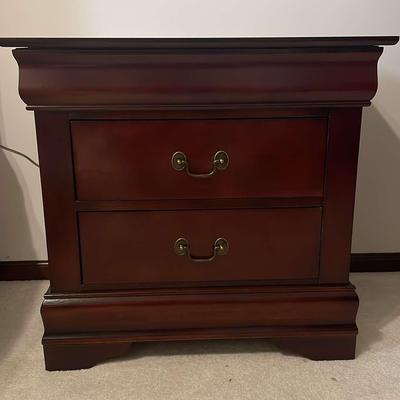 Two Drawer Cherrywood Night Stand 