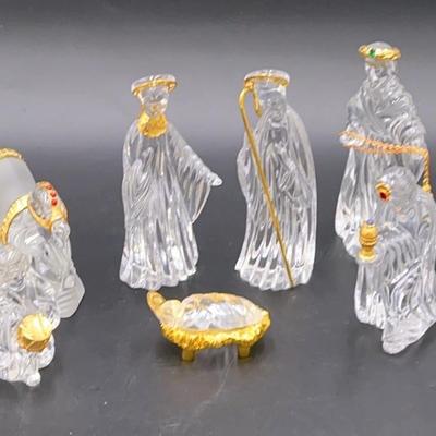 Gorham Full Lead Crystal Nativity Set