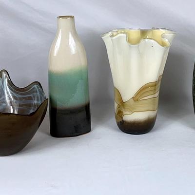 Collection of Unique Vases & Bowl