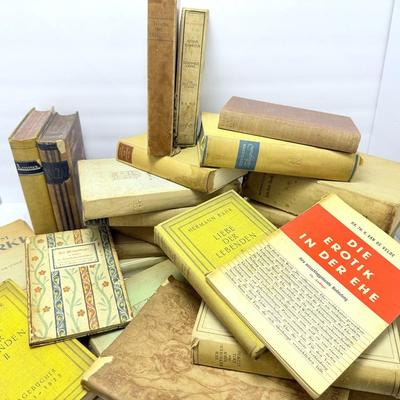 Antique And Vintage German Books: Balzac, Hermann Bahr, Rousseau And More