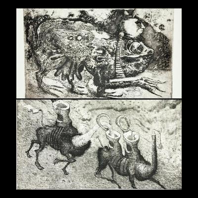 Signed & Numbered Surrealistic Prints - Images 11x15.5”, 7.5x12”