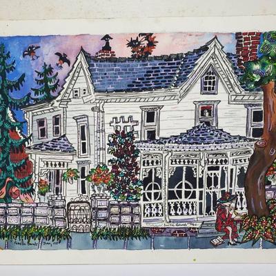 Pamella Bounds Signed Drawing Dated 1980 - 14x20”