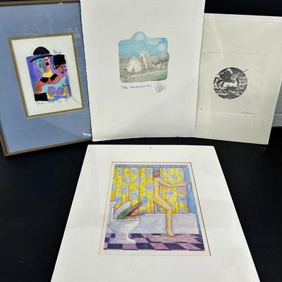 Signed Prints & Collage: Igor Kononov & More, 13x10” To 17x14”