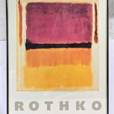 Rothko 1903–1970: A Retrospective – Guggenheim Museum Exhibition Poster, 1978–79, Framed 22x33"