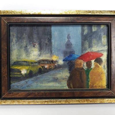 Donald Bryan “After Five” Signed Painting 2005- Framed 5x7” 