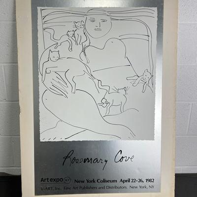 Rosemary Cove Signed Art Expo 1982 Poster - 37x25”