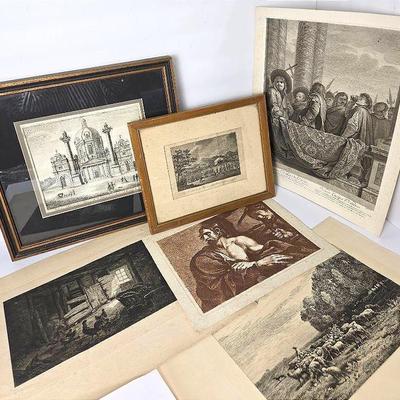 19th Century Prints: Charles Emile Jacque, Louis Surugue And More