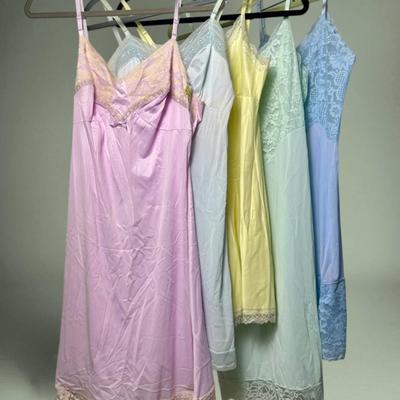 Vintage Pastel-Toned Slip Dresses - Vanity Fair, Vassarette, Warners & More (S-L)