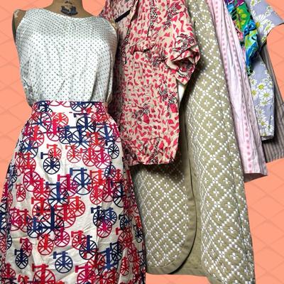 Vintage Abstract Print Clothing - Lovely Lady, SK & Company, Tess & More (S-L)